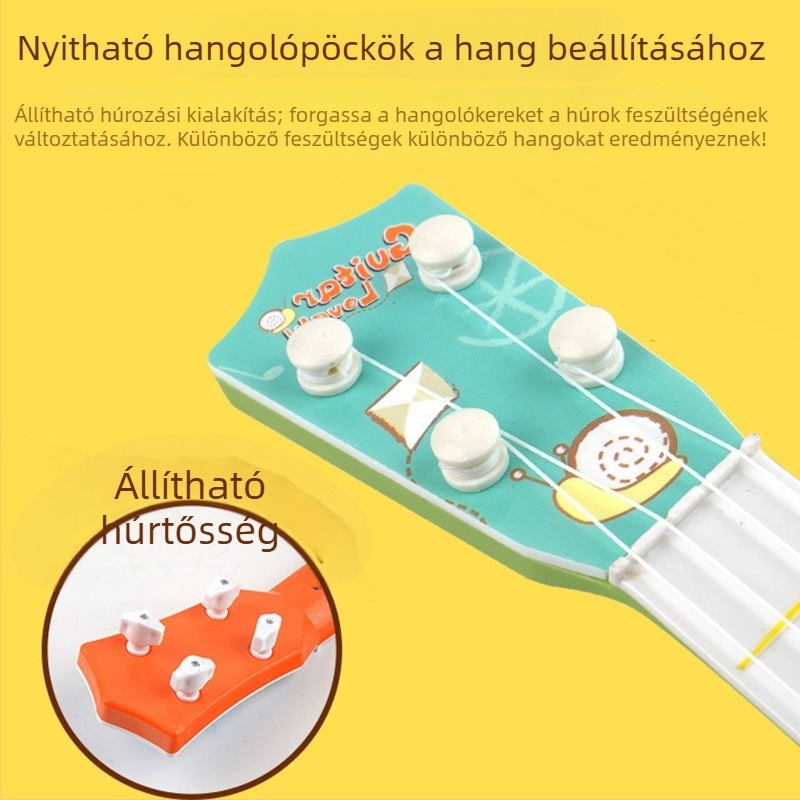 Műanyag mini ukulele gitár játék gyerekeknek 4–6 éveseknek, gitár/basszus kategória, 3C: egyéb játékok 14 éves korig