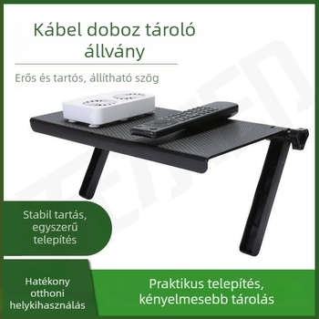 Fali polc televízióhoz és monitorhoz, hely a vezeték nélküli routernek és set-top boxnak, irodai tároló