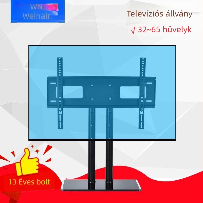 HW-998 kétsz columnos LCD TV alap, mechanikus vezérlés, teherbírás >15 kg