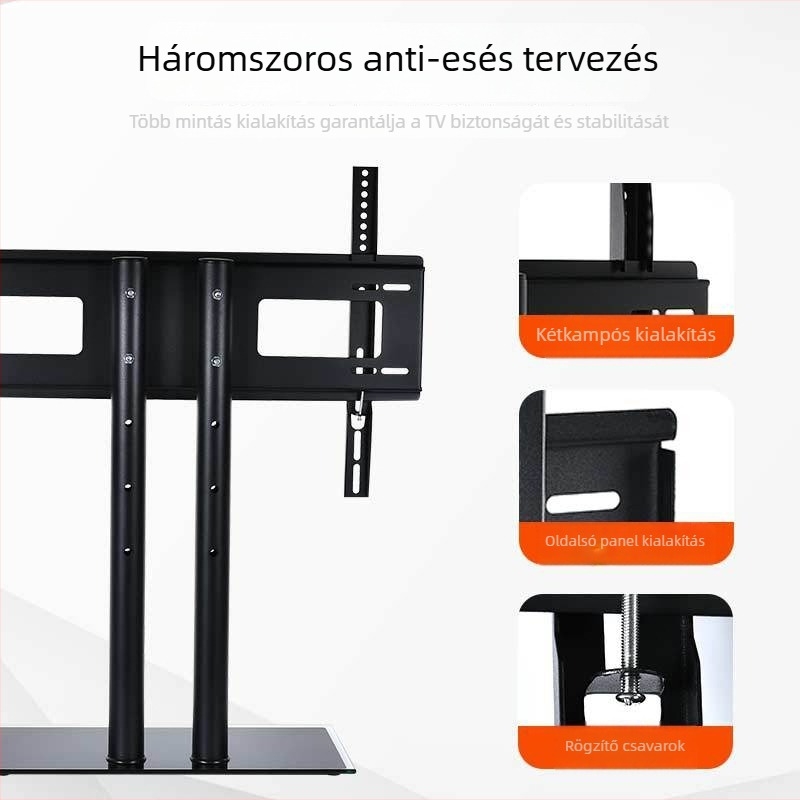 HW-998 kétsz columnos LCD TV alap, mechanikus vezérlés, teherbírás >15 kg