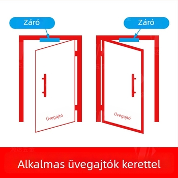 XWD üveges ajtó stopper, alumíniumötvözet, egyirányú ütközésgátló ajtóstop külső nyitású ajtókhoz