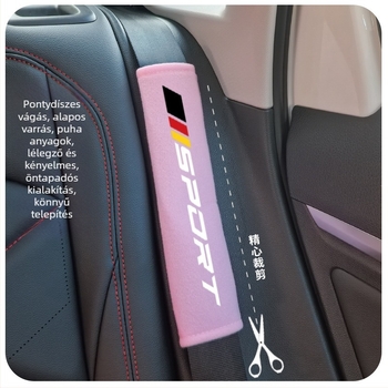 Autóöv vállpárna — velúr, 80 g, testreszabható