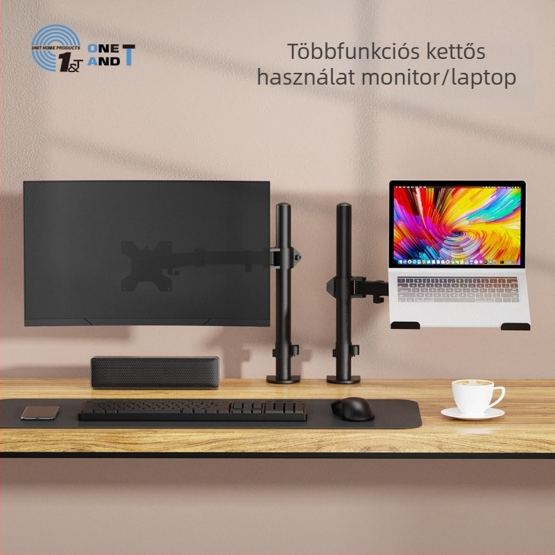 Monitor állvány robotkarral, forgó ergonomikus kijelző-emelő asztallal, modell M074-B