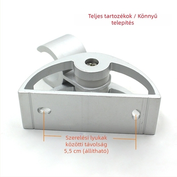 Űr-alumínium félkör alakú állítható zuhanytartó és fúvóka-tartó