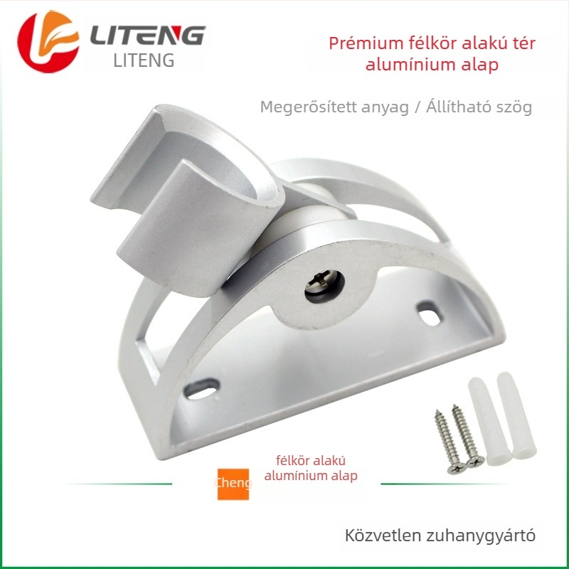 Űr-alumínium félkör alakú állítható zuhanytartó és fúvóka-tartó