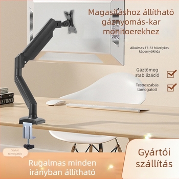 Gázrugós monitorkar, teleszkópos, egyetlen monitorhoz, DM2901, hidegen hengerelt acélból