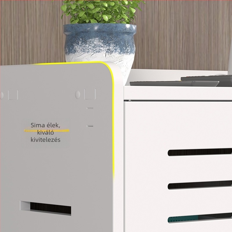 Router tároló állvány PVC-ből, egyszerű modern stílus, padlón álló kivitel, 2 réteg
