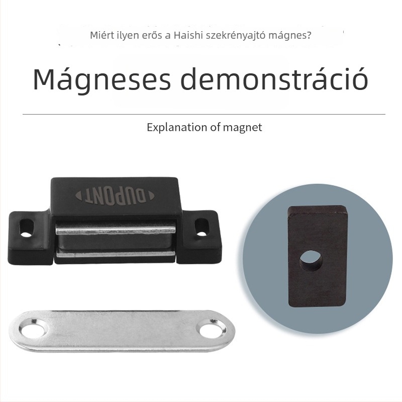 DuPont mágneses ajtóklipsz ruhásszekrényhez, műanyag és fém, modell 92984, modern egyszerű stílus