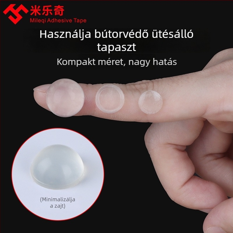 Szilikon ütközésvédő részecskék - Átlátszó ajtókilincs védő, Ct-03 láncos telepítés, Standard típus, Manuális működtetés, Mileqi