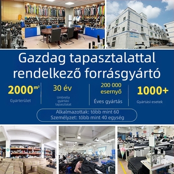 Gyerekeknek készített összecsukható esernyő személyre szabható szöveges logóval - 6 bordás váz, alumínium cső, poliészter szövet, kézi nyitás-zárás.