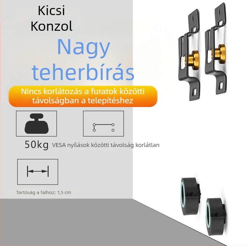 MF2003 LCD TV fali tartó, fém szerkezet, mechanikus működtetés, teherbírás több mint 15 kg