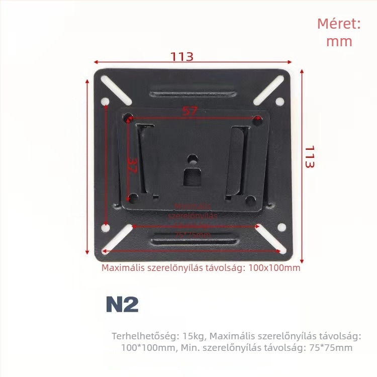 Monitor falra szerelhető tartó Golden Elephant Rack (mechanikus működtetés, modell N2, számítógépes monitorokhoz)