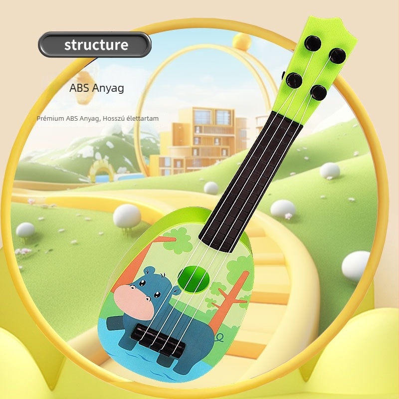 Gyerekeknek szóló rajzfilm ukulele gitár játék – kezdőknek
