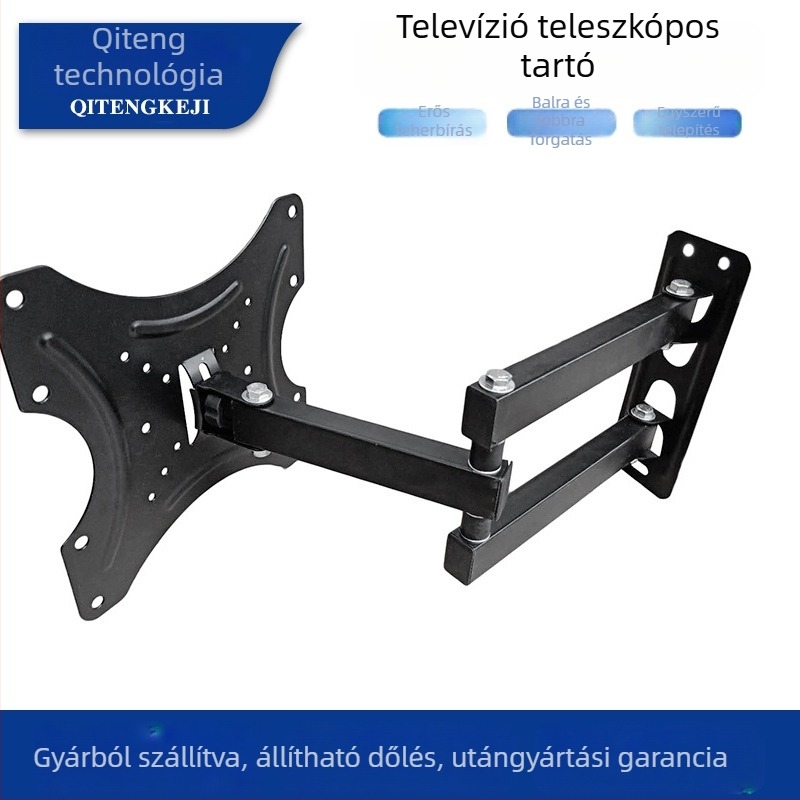 Fali TV-tartó több kijelzőmodellhez, vasból készült, mechanikus beállítás, teherbírás 15 kg fölött