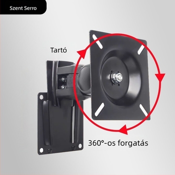 QM10 számítógép-monitor állvány — teljesen fémből, forgó, vízszintes és függőleges forgatással