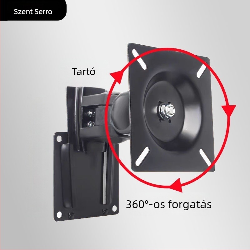 QM10 számítógép-monitor állvány — teljesen fémből, forgó, vízszintes és függőleges forgatással