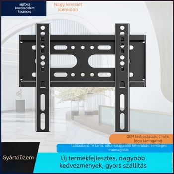 TV-fali tartó, modell 02t, vasból készült, mechanikus vezérlés, terhelhetőség >15 kg