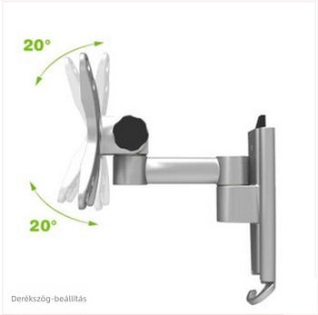 Gibbon L03 falra szerelhető TV tartó alumínium ötvözetből, hajtogatható, teherbírás 18 kg