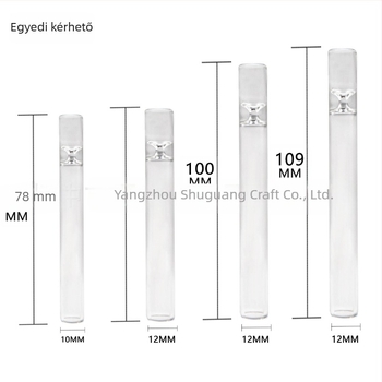 DW üvegpipa Og001, magas boroszilikat üveg, átlátszó, egyenes kialakítás, 1000 db kartononként