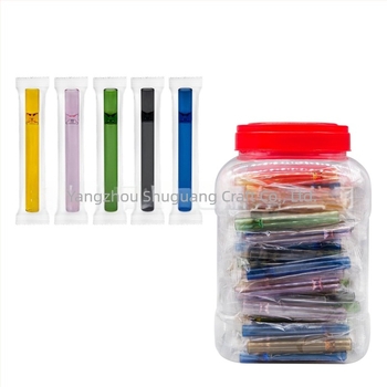 DW üvegpipa Og001, magas boroszilikat üveg, átlátszó, egyenes kialakítás, 1000 db kartononként