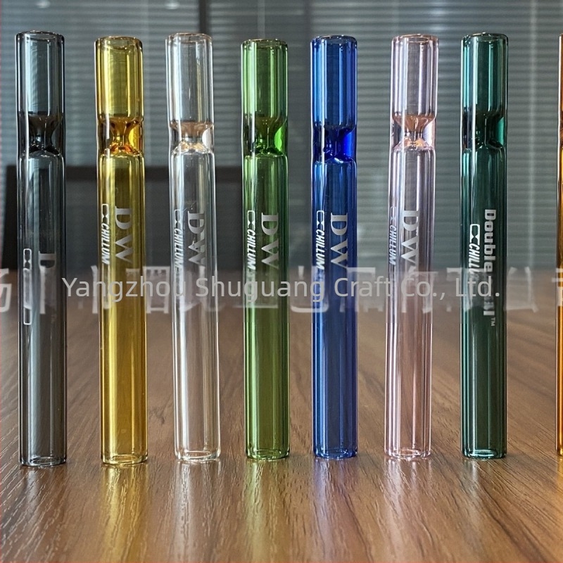 DW üvegpipa Og001, magas boroszilikat üveg, átlátszó, egyenes kialakítás, 1000 db kartononként