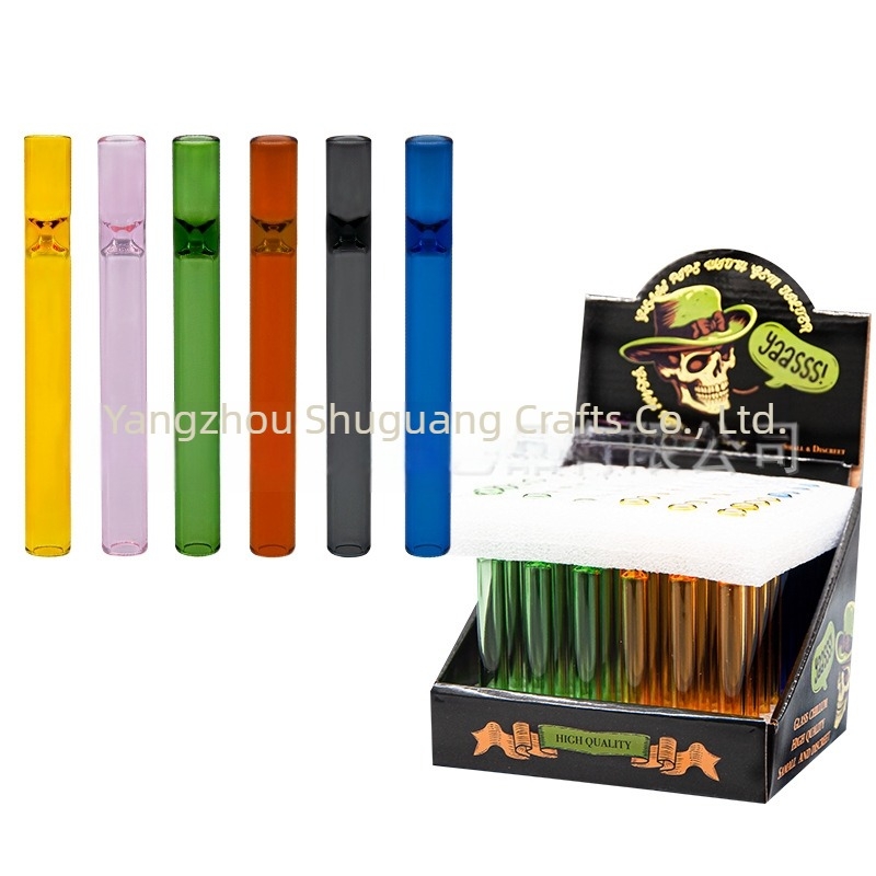 DW üvegpipa Og001, magas boroszilikat üveg, átlátszó, egyenes kialakítás, 1000 db kartononként