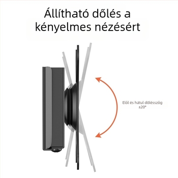 Fali monitorállvány — kompakt és tartós, forgatható és állítható; Anyag: hidegen hengerelt acél; Modell: D13F; Súly: 2000 g