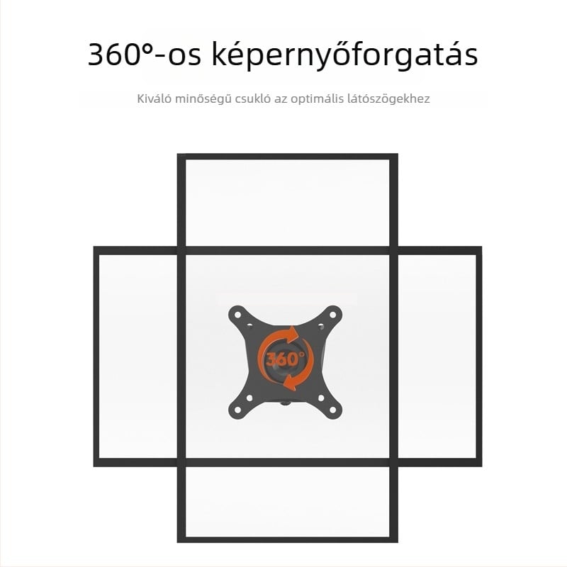 Fali monitorállvány — kompakt és tartós, forgatható és állítható; Anyag: hidegen hengerelt acél; Modell: D13F; Súly: 2000 g