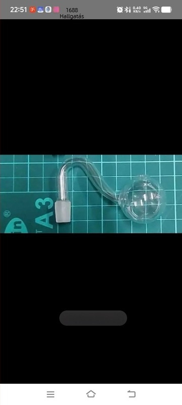 Üvegből készült dohányzócső Hua Hang Glass – Termék kódja 904, Doboz 100 db, testreszabható feldolgozás elérhető