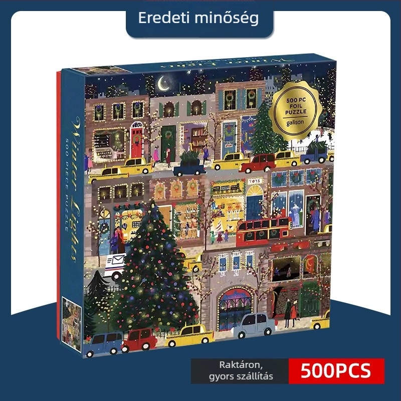Winter Lights 500 darabos sík papíralapú puzzle, Light of Winter Lights márka, 14+ korosztály
