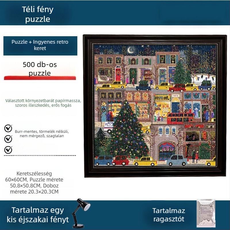 Winter Lights 500 darabos sík papíralapú puzzle, Light of Winter Lights márka, 14+ korosztály