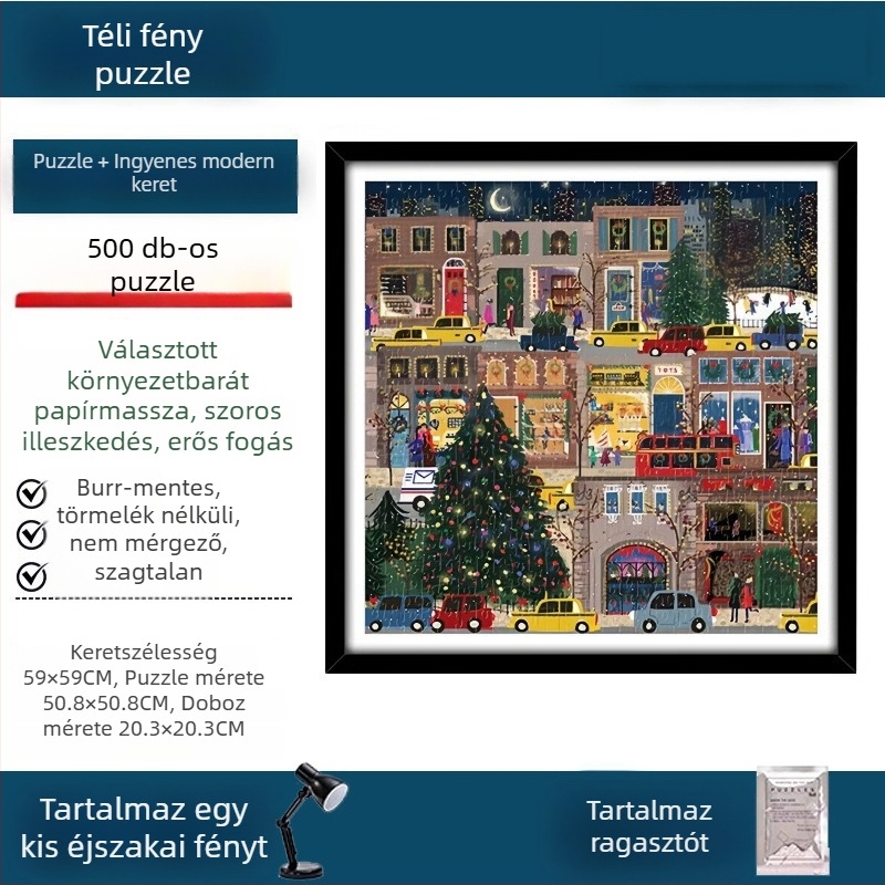 Winter Lights 500 darabos sík papíralapú puzzle, Light of Winter Lights márka, 14+ korosztály