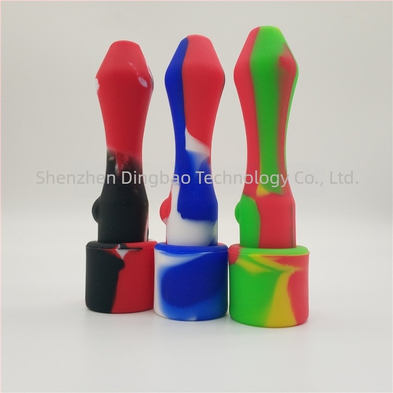 Mini szilikon pipe dohányzáshoz, hordozható kivitel, logónyomás elérhető, 500 db-os doboz, üzleti ajándékhoz megfelelő.