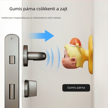 Csillag alakú ajtóütközés-gátló ragasztó stopper, PVC-anyagú, ragasztóval szerelhető, standard felépítés, modern minimalista stílus
