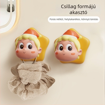 Csillag alakú ajtóütközés-gátló ragasztó stopper, PVC-anyagú, ragasztóval szerelhető, standard felépítés, modern minimalista stílus