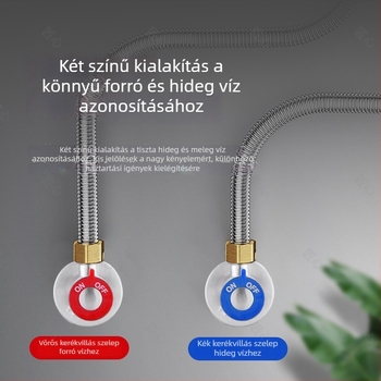 304 rozsdamentes acél derékszögű szelep, robusztus robbanásbiztos háromutas szelep forró és hideg vízhez, kézi szerelés, tömeg 0,16 kg