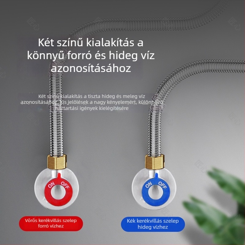 304 rozsdamentes acél derékszögű szelep, robusztus robbanásbiztos háromutas szelep forró és hideg vízhez, kézi szerelés, tömeg 0,16 kg