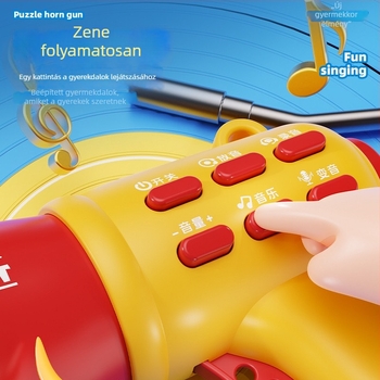 Oktatási célú gyerekeknek szóló hangszóró felvétellel és hangváltoztatással – műanyag játék, interaktív kapaszkodó játék, licencelt magánmárka