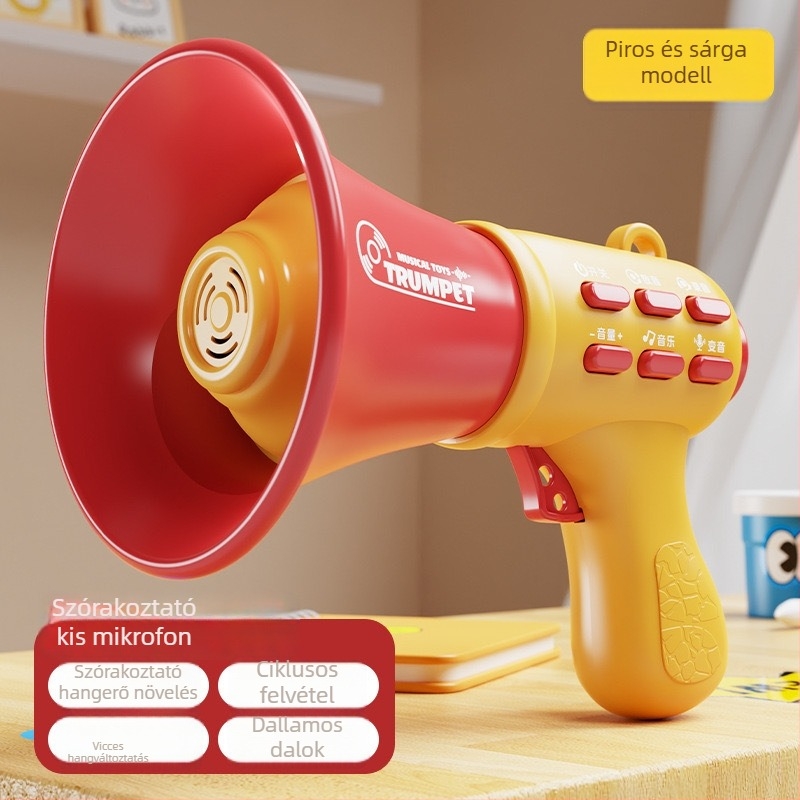 Oktatási célú gyerekeknek szóló hangszóró felvétellel és hangváltoztatással – műanyag játék, interaktív kapaszkodó játék, licencelt magánmárka