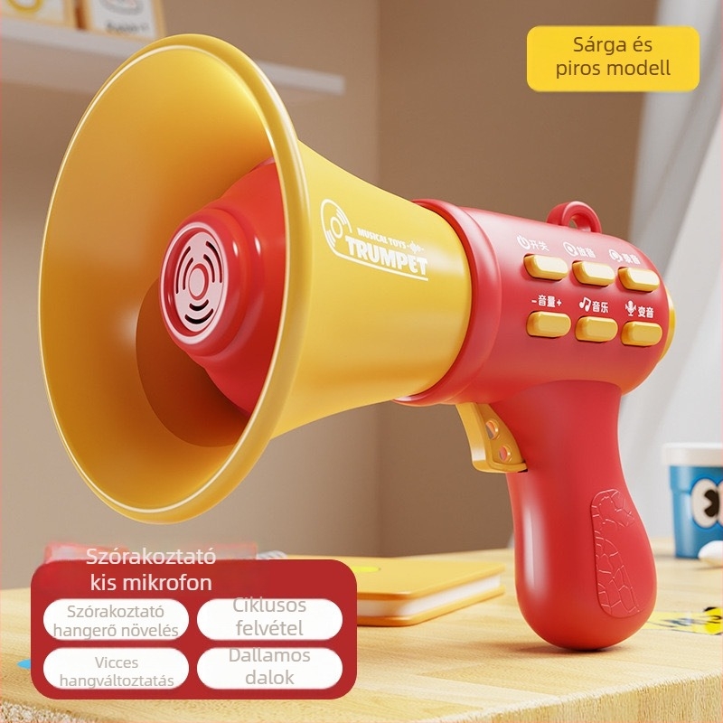 Oktatási célú gyerekeknek szóló hangszóró felvétellel és hangváltoztatással – műanyag játék, interaktív kapaszkodó játék, licencelt magánmárka