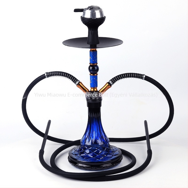 Hookah – dupla cső vízipipa készlet – alumínium test – modern minimalista stílus – határokon átívelő kizárólagos ellátás – logó nyomtatás