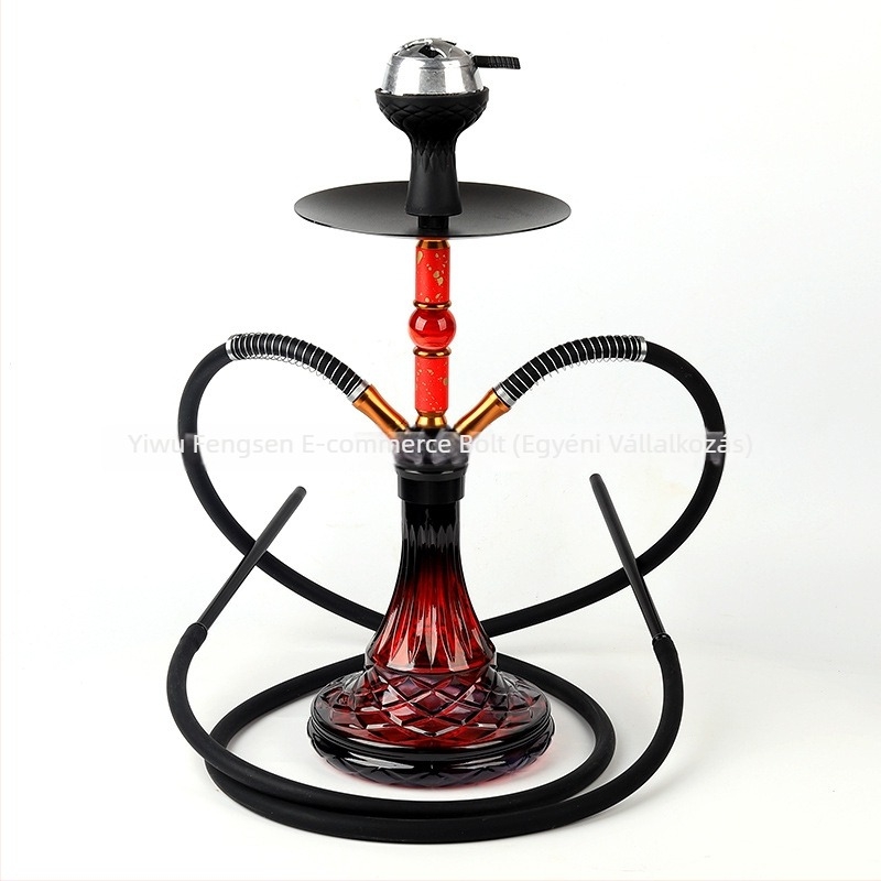 Hookah – dupla cső vízipipa készlet – alumínium test – modern minimalista stílus – határokon átívelő kizárólagos ellátás – logó nyomtatás