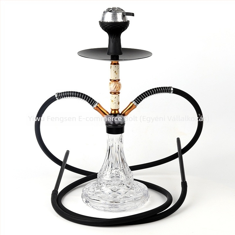 Hookah – dupla cső vízipipa készlet – alumínium test – modern minimalista stílus – határokon átívelő kizárólagos ellátás – logó nyomtatás