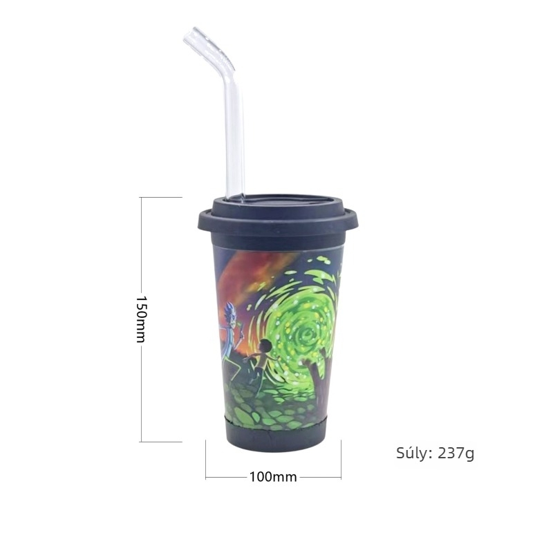 Szilikon dohányzókészlet – teáskészlet tejjel, vízcső, dohányzó pipa (Amerikai stílus)