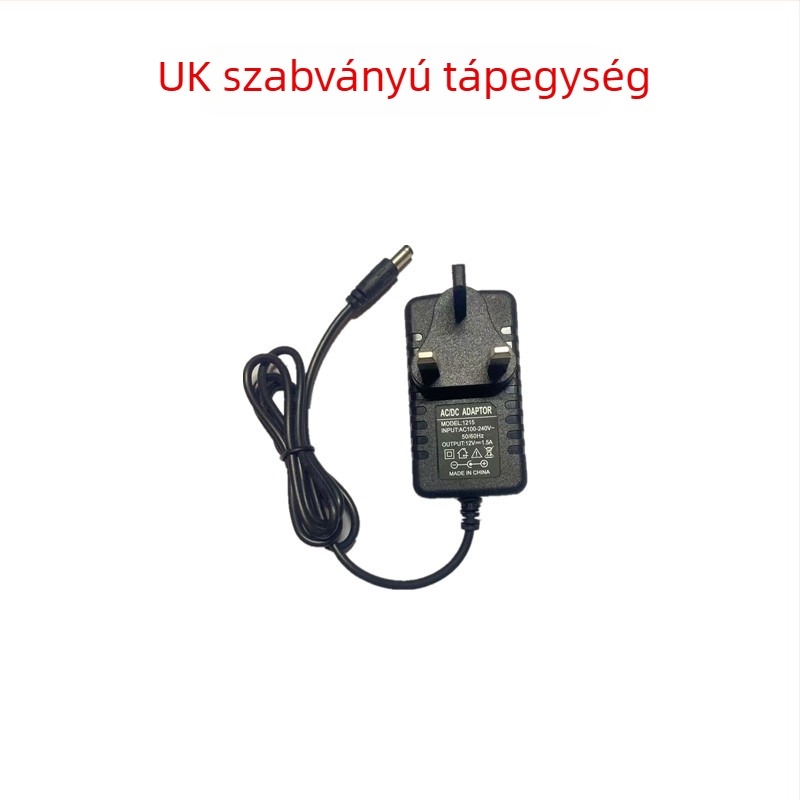 Brit szabvány szerinti DC 5V/6V/9V/12V, 1A tápegység monitorozó set-top boxhoz, kapcsoló tápcsatlakozóval