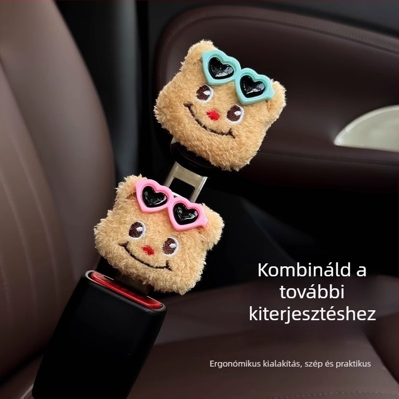 Autóbiztonsági övcsat elülső utas kártyahely és hátsó hosszabbító csatlakozó — DIY plüss