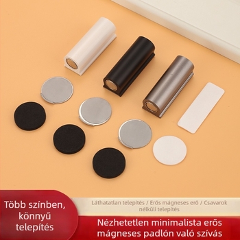 Rúzs alakú lyukmentes mágneses ajtóstop, üvegajtókhoz, automatikus, ultra keskeny, csendes