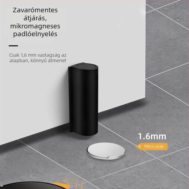 Rúzs alakú lyukmentes mágneses ajtóstop, üvegajtókhoz, automatikus, ultra keskeny, csendes