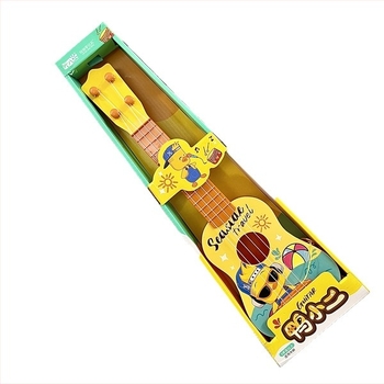 Gitár formájú rajzfilm zenélő játék gyerekeknek, korai oktatási hangszer, interaktív játék, érzelmi, látási és kognitív fejlődés 4–6 éveseknek