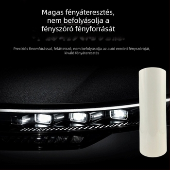 TPU autófényszóró-filme - védőfólia a fényszórókhoz, színek: világos fekete, sötét fekete, füstös fekete és kék